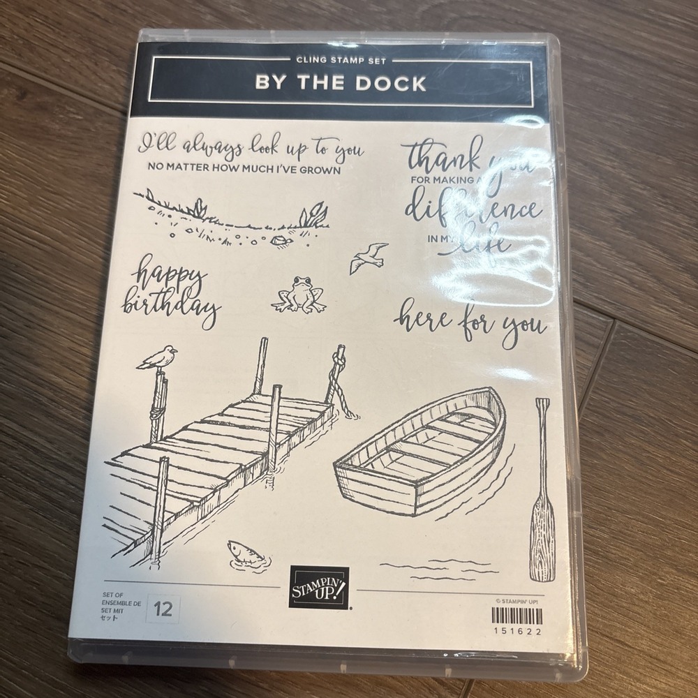 Stampin Up BY THE DOCK Lake Boat Summer Rubber Stamps